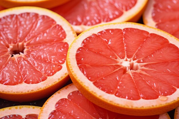 Bursting with Citrus Freshness A CloseUp Snapshot of Sliced Grapefruit in 32 Aspect Ratio