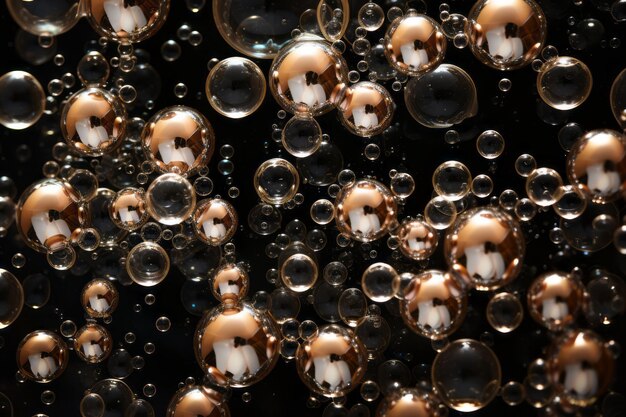 Фото Вспышка элегантности захватывающий вид с вершины шампанских пузырьков 32 соотношение сторон