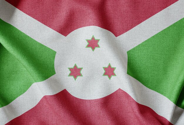 Foto bandiera del burundi su tessuto