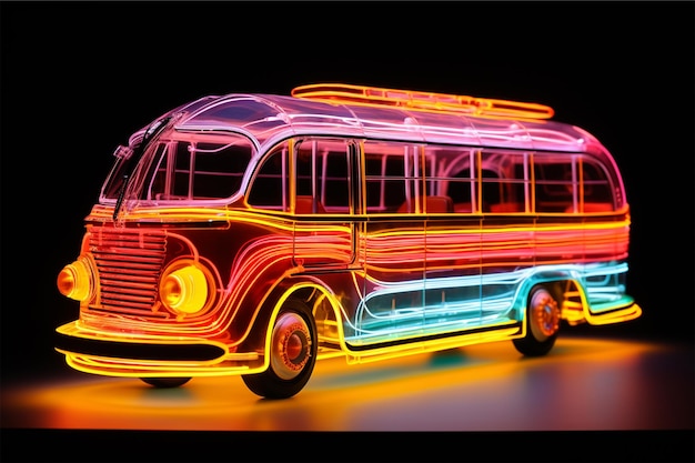 bus car neon