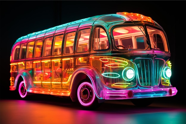 bus car neon