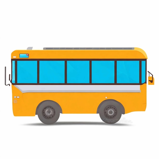 bus cartoon style vector illustration
