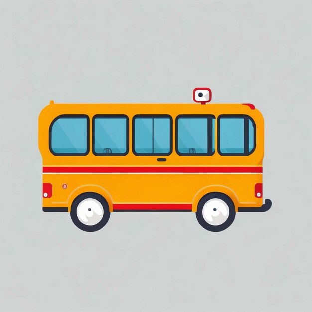 Photo bus cartoon style vector illustration