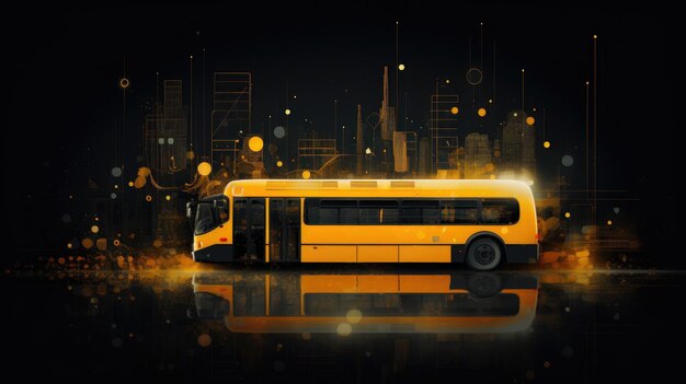 Premium Photo | Bus design HD 8K Vector illustration wallpaper ...