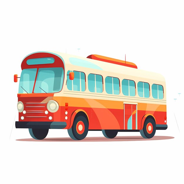 Bus_flat_illustration_on_white_background