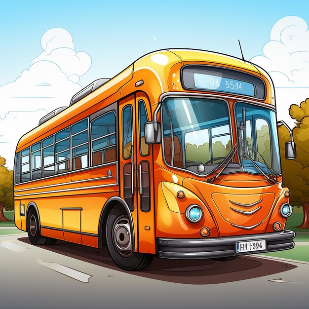 bus logo cartoon