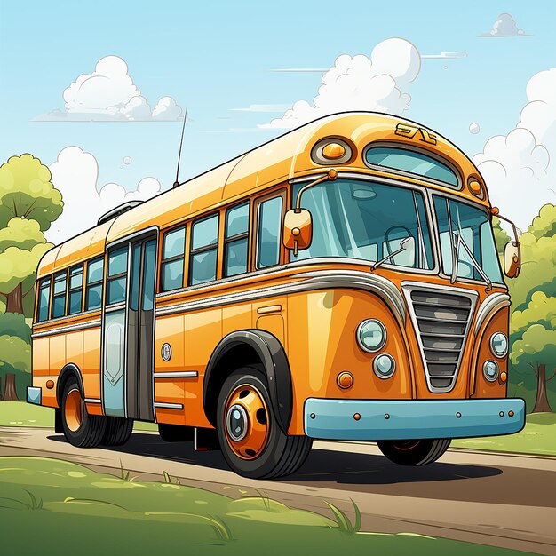 bus logo cartoon