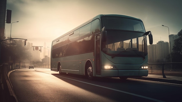 Bus onderweg Generatieve Ai