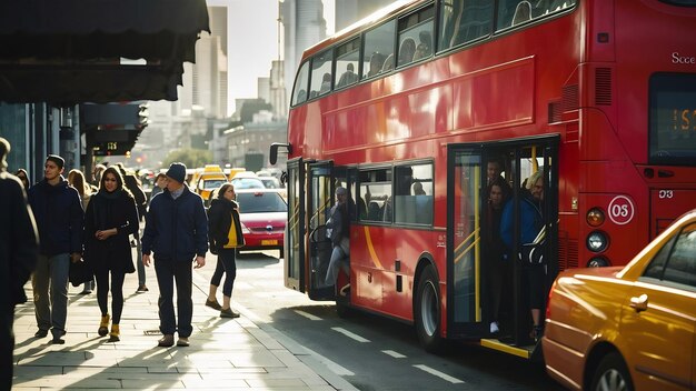 Bus parked on the road