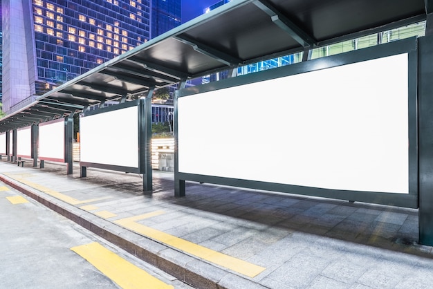 Bus platform, advertising background