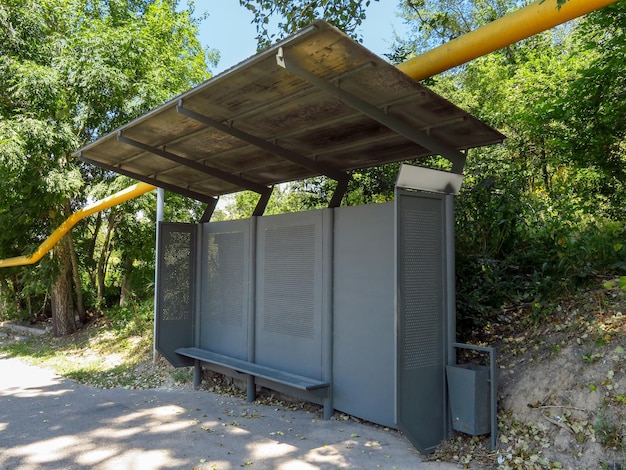 Photo bus shelter at the city