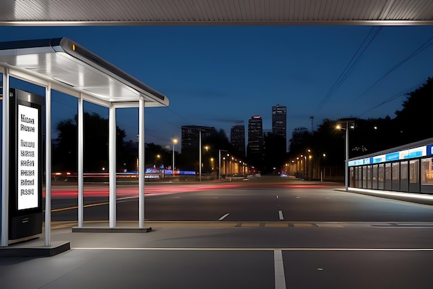 bus stop billboard mockup