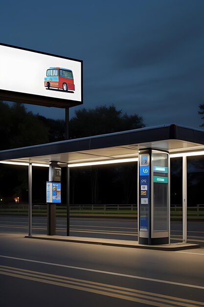 bus stop billboard mockup