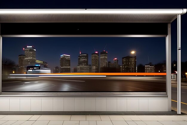 bus stop billboard mockup