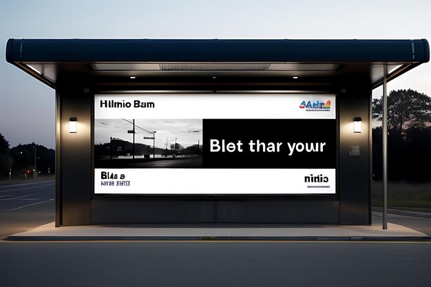 bus stop billboard mockup