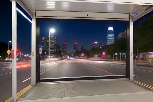 bus stop billboard mockup