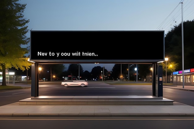 사진 bus stop billboard mockup