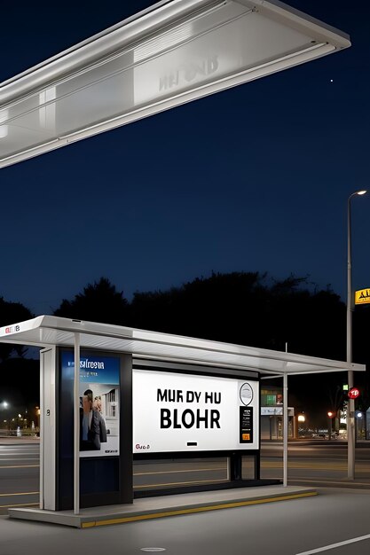 사진 bus stop billboard mockup