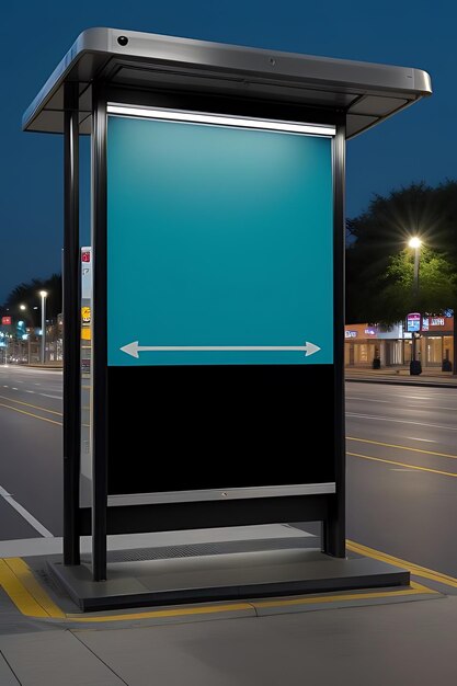 bus stop billboard mockup