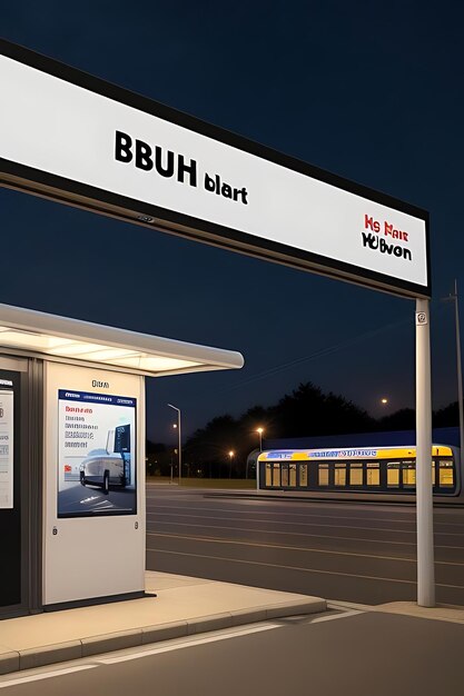 bus stop billboard mockup