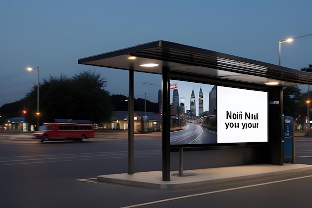 bus stop billboard mockup