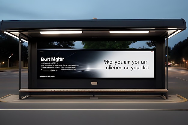 bus stop billboard mockup