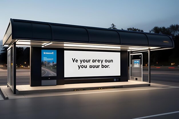 bus stop billboard mockup