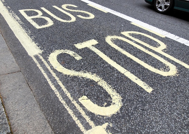 Bus stop sign