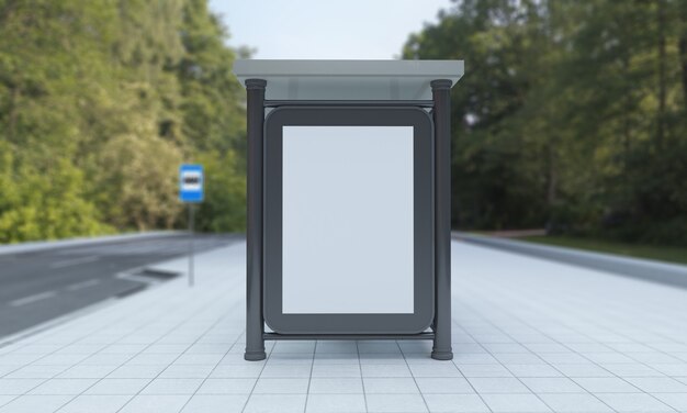 bus stop with blank frames
