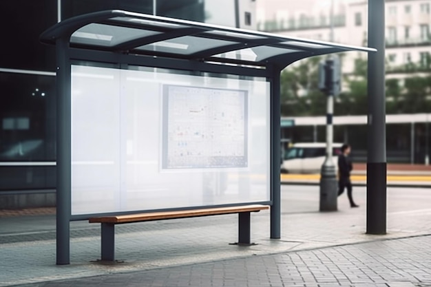 Photo a bus stop with a sign that says'bus stop'on it