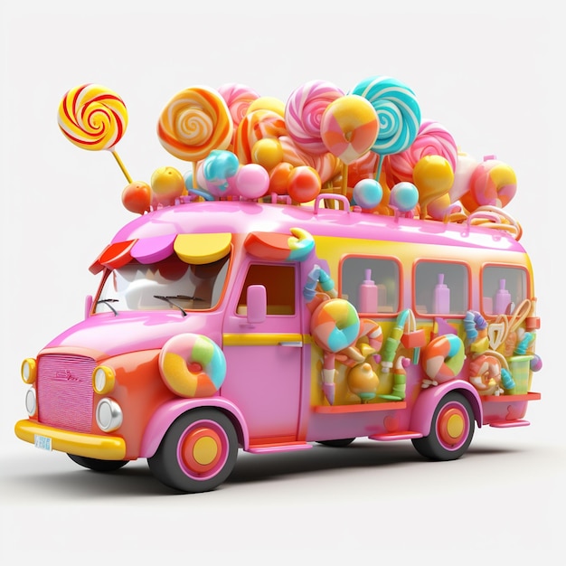 a bus with candies