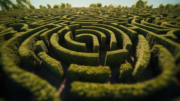 Foto labirinto di bush labirinto verde