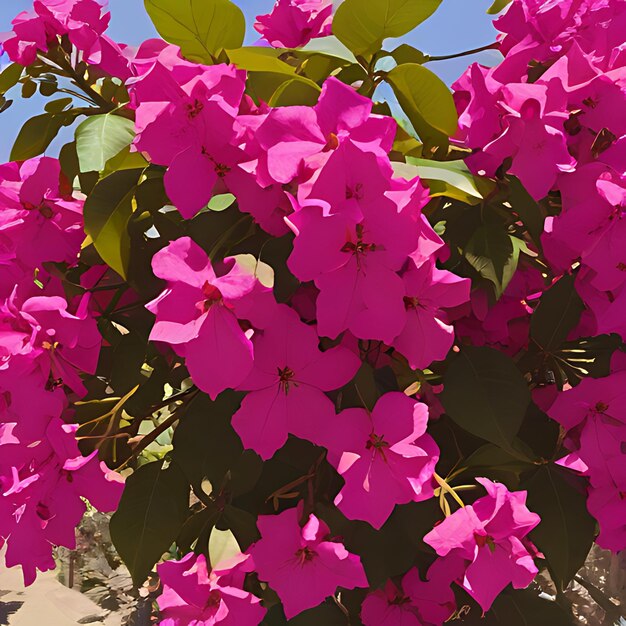 Photo a bush of pink flowers with the word  on it