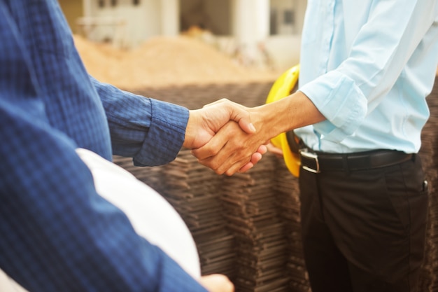 Businespeople doing handshake