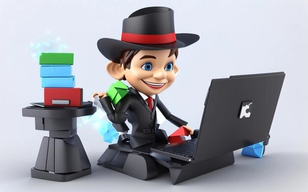 Premium AI Image | business 3d developer professional avatar