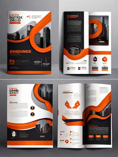 Modello vettoriale di riassunto aziendale per brochure annualreport magazine poster presentazione aziendale portfolio flyer infografica con colore rosso e nero dimensione a4 vettore anteriore e posteriore