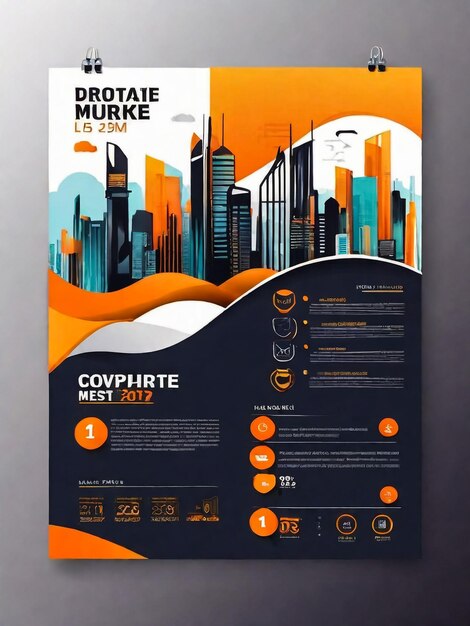 Photo business abstract vector template for brochure annualreport magazine poster corporate presentation portfolio flyer infographic with red and black color size a4 front and back vector