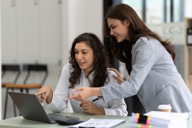 Photo business advisers are gathering to assess and debate the issue as it appears on the financial report financial counselor investment consultant and accounting concept