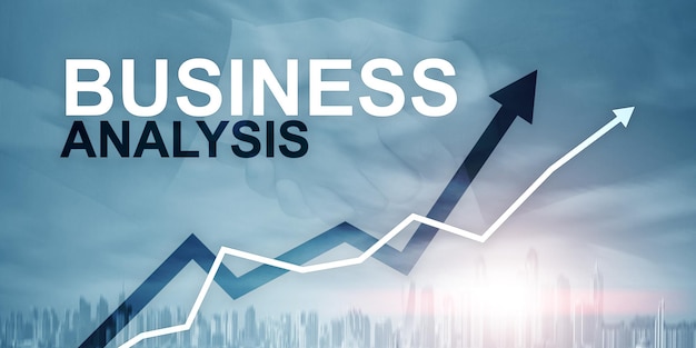 Концепция бизнес-анализа Финансовый абстрактный футуристический фон