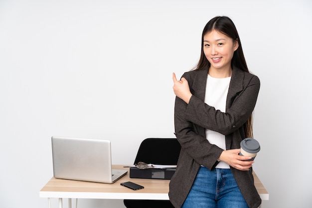 Business asian woman in her workplace