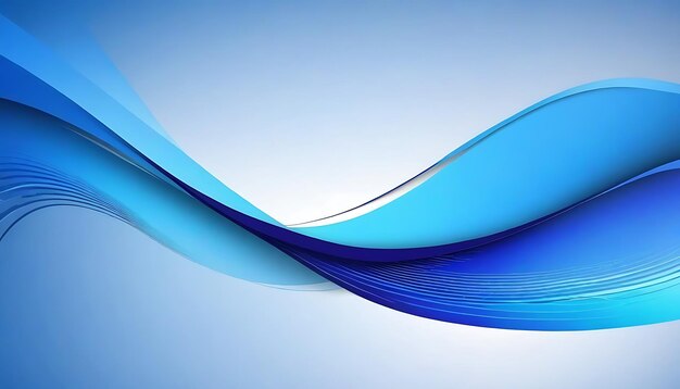 Business background with blue abstract wave