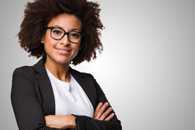 Photo business black woman crossing her arms