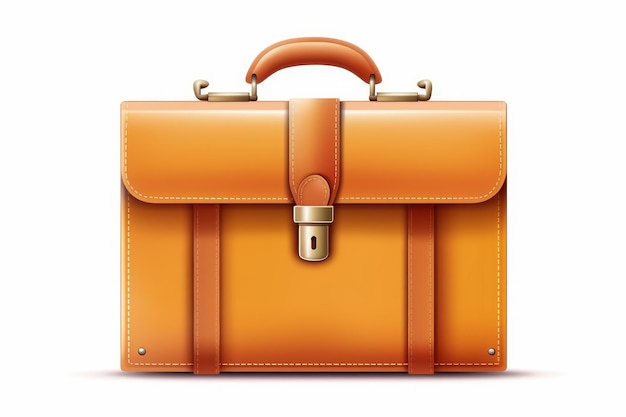 Business Briefcase in Cartoon Style on White Background AI generated