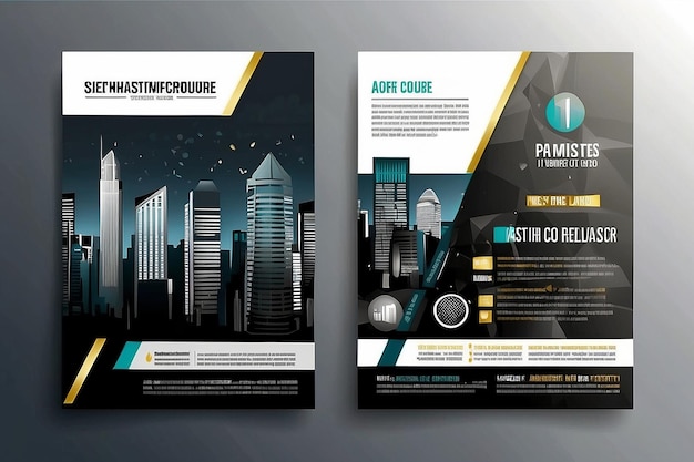 Business brochure flyer design a4 template