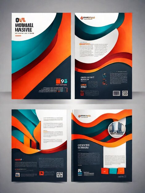 Foto business brochure template in tri fold layout corporate design leaflet met vervangbare afbeelding