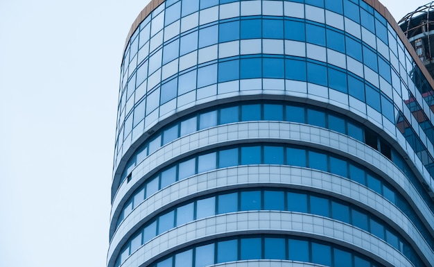 Business building on the sky background