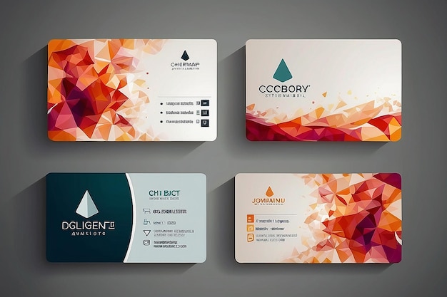 Photo business card abstract background templete