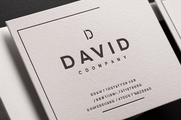 Photo a business card for a company called david company