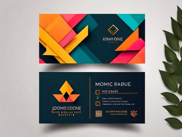 Photo business card design template