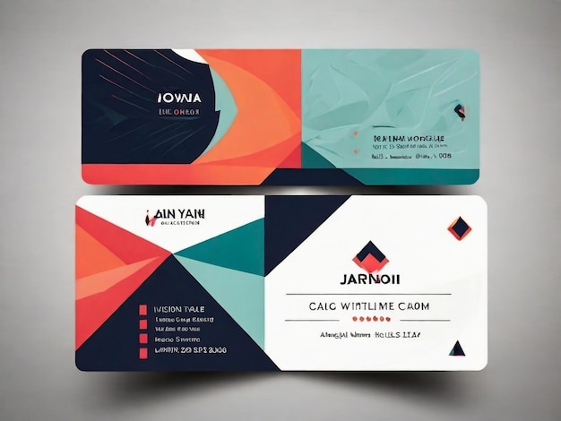 Photo business card design template